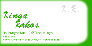 kinga rakos business card